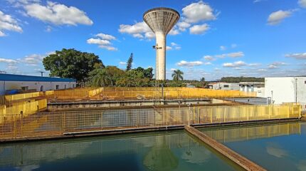 A Estação de Tratamento de Água ETA 1 fica localizada no bairro Cidade Nova. Foto: Divulgação/DAAE