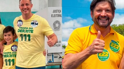 Derrite (à esquerda) e André do Prado (à direita), eleitos por São Paulo. Foto: Reprodução/Agência Senado
