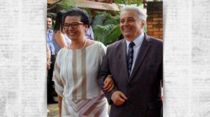 Laís e o marido, Paulo, que faleceu em 2021. Foto: Arquivo Pessoal